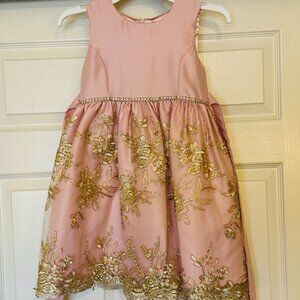 Tahari pink and gold girls dress pre-owned great condition size 5